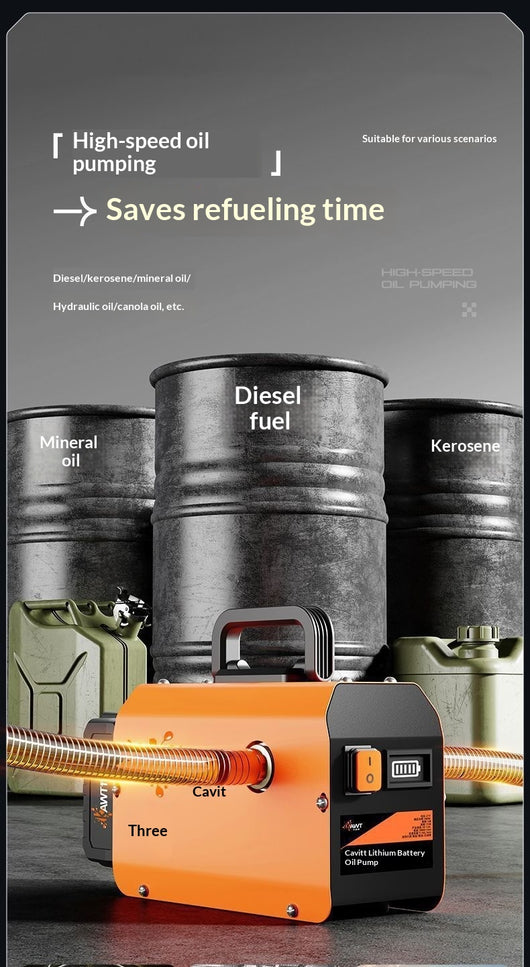 Bomba de Aceite Eléctrica Recargable de Alta Potencia con Autocebado - Image 12