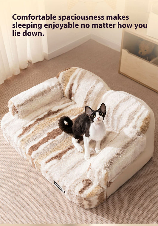 Cama Elevada para Mascotas con Respaldo Acolchado y Forro Térmico - Image 10
