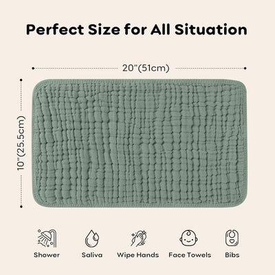 Paños para Eructar Muselina de Algodón - Pack de 6 Piezas Grandes 25x50cm, Súper Suaves y Absorbentes para Bebés - Image 2