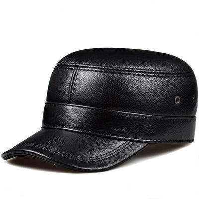 Gorro de Cuero para Hombre con Protección de Orejas y Visera Plana - Image 7
