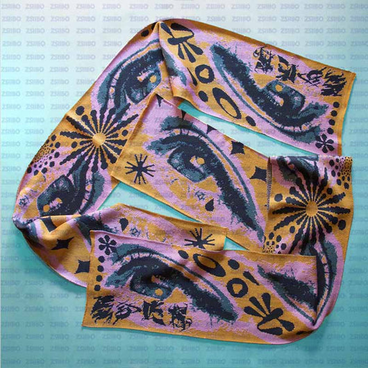 Bufanda Tejida Personalizada con Patrón Jacquard para Mujer - Image 5