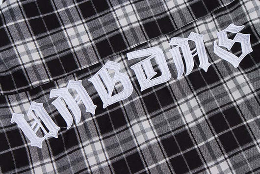 Chaqueta Acolchada de Algodón con Cuadros y Letras Bordadas para Hombre - Image 13