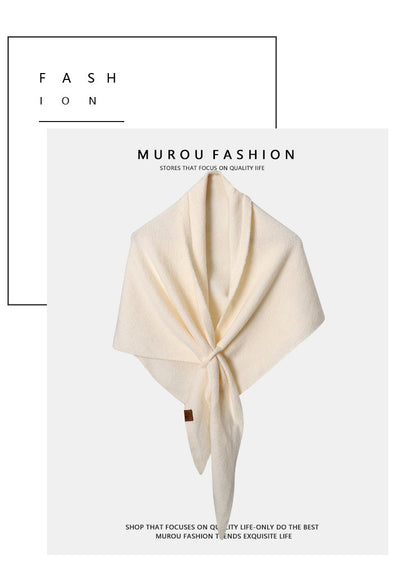 Pañoleta Triangular de Lana Pura para Otoño e Invierno - Image 31