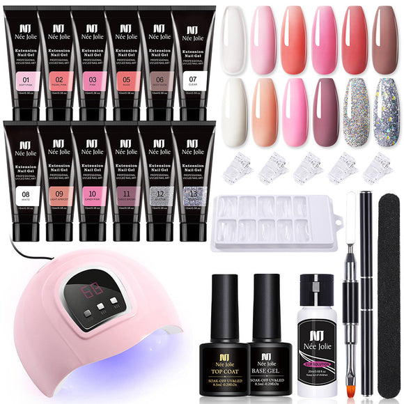 Set de Pegamento Extensión de Uñas en Gel Cristal Sólido