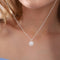 Collar Colgante Sol en Plata 925 con Piedra de Circón Blanco