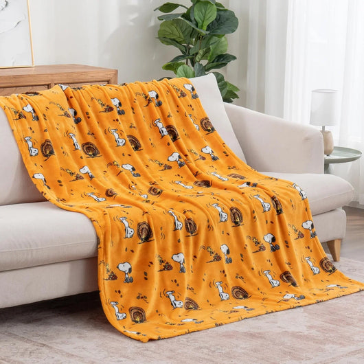 Cobija de felpa Peanuts Velvet Loft Snoopy 140 x 178 cm – Diseño The Flying Ace, oficial y ultra suave - Tekeno