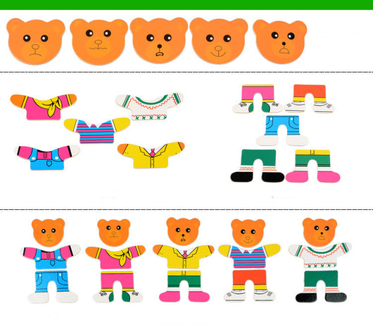 Oso de Madera para Vestir - Puzzle Educativo Infantil - Image 7