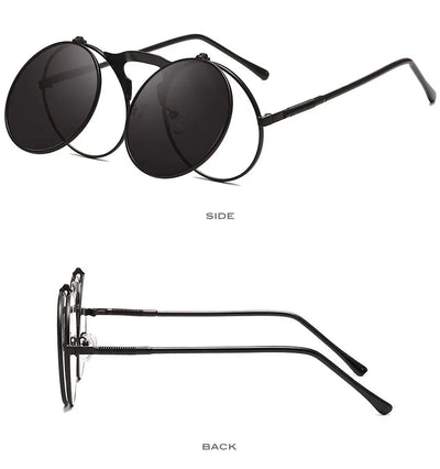 Gafas de Sol Flip Retro Marco Redondo para Adultos Mayores - Image 24