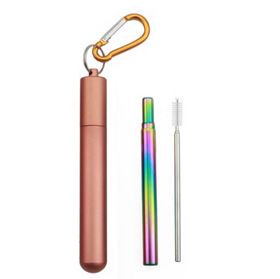 Pajita Telescópica de Acero Inoxidable Multicolor - Image 15