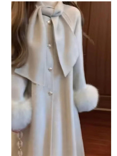 Abrigo de Lana Doble Faz con Mangas de Peluche Premium para Otoño e Invierno - Image 7
