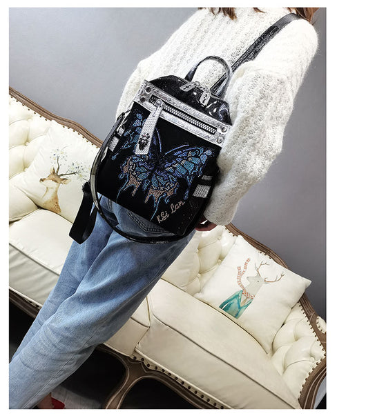Bolso de Hombro Mariposa con Detalles de Cristal Brillante - Image 17