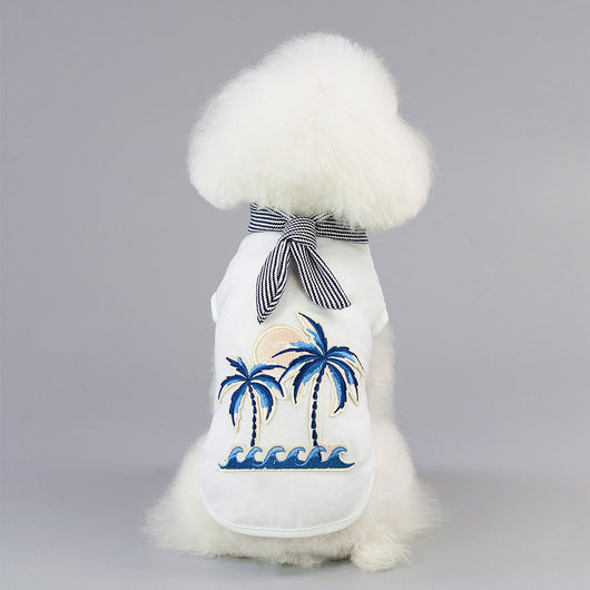 Ropa para Mascotas con Bordado de Árbol de Coco - Image 6