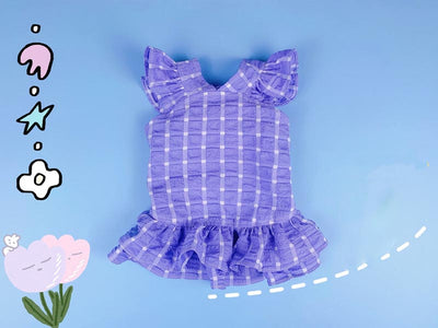 Falda Elegante para Mascotas con Diseño Cuadros y Encaje - Image 10