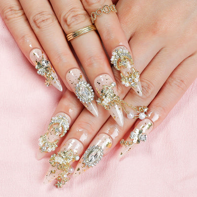 Clavo de Perla Dorada Artesanal - Joyería Industrial Premium