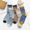Calcetines Étnicos Retro con Estampado Floral para Mujer