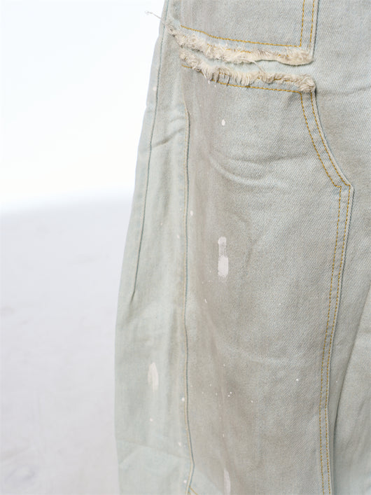 Pantalones Vaqueros Retro Sueltos Desgastados con Efecto Vintage - Image 24