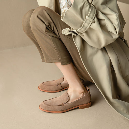 Zapatos Planos Mujer Otoño con Tacón Grueso y Punta Baja - Image 3