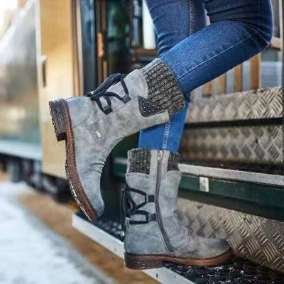 Botas de Invierno con Cierre de Cordones y Forro Cálido - Image 10