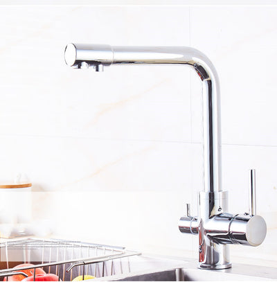 Grifo Giratorio de Cobre para Lavaplatos con Control de Agua Fría y Caliente - Image 11