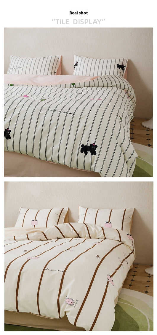 Juego de Cama 4 Piezas 100% Algodón con Estampado - Image 38