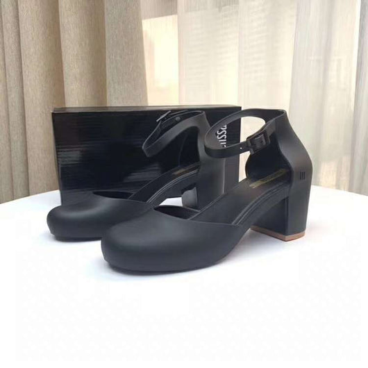 Sandalias de Tacón Medio con Suela Suave y Material PVC Flexible para Mujer - Image 13