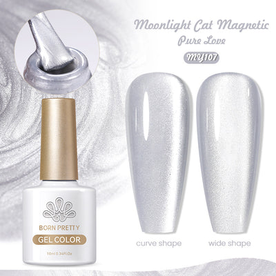 Esmalte de Uñas Gel Ojo de Gato Blanco Porcelana - Efecto Luz Lunar - Image 11