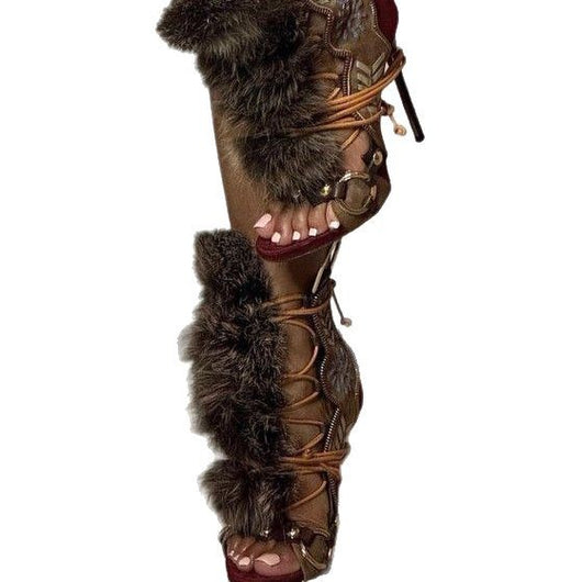 Sandalias Stiletto Retro con Hebilla Metálica y Detalles de Piel - Image 5