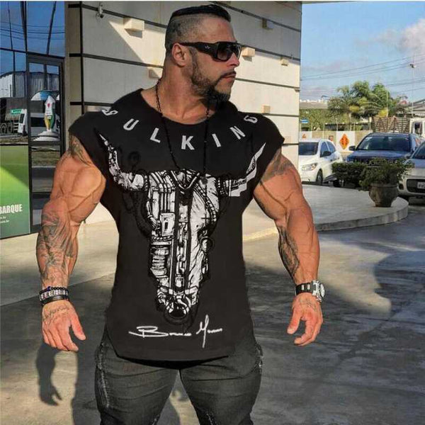 Playera Deportiva de Algodón Cuello Redondo para Entrenamiento al Aire Libre Hombre