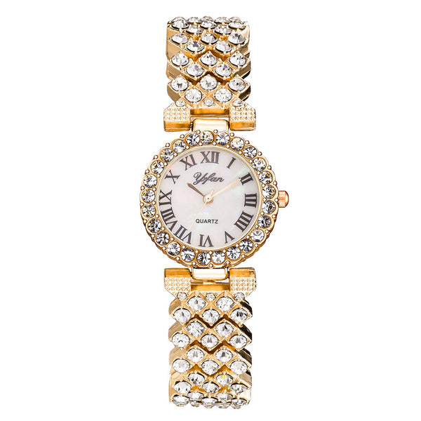 Reloj de Mujer Diamantes Escala Romana Elegancia Clásica - Image 6