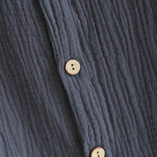 Pijama de Gasa de Algodón para Hombre - Primavera y Otoño - Image 9