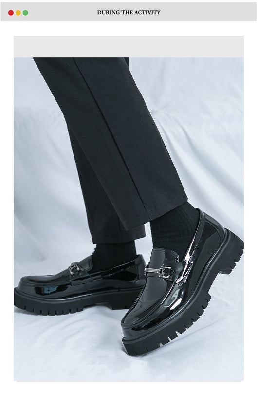 Zapatos Casuales de Cuero con Plataforma para Hombre - Image 13