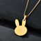 Cartoon rabbit stainless steel lettering military card Dorado belt chain