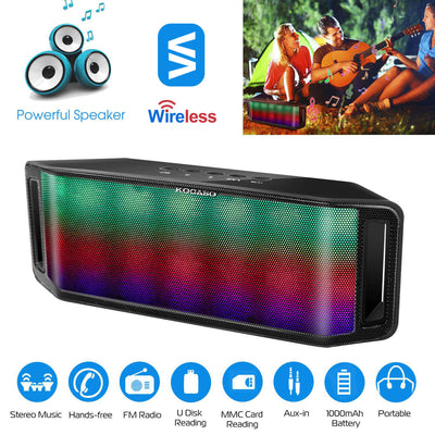Parlante LED Inalámbrico Multicolor con Radio FM y Manos Libres