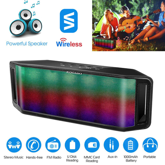 Parlante LED Inalámbrico Multicolor con Radio FM y Manos Libres