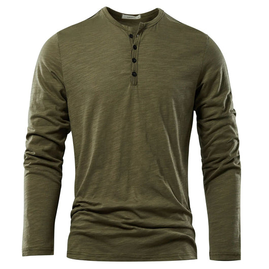 Camisa Casual de Algodón Manga Larga para Hombre - Image 9