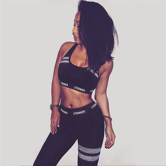 Leggins Deportivos Estampado Letras - Ajuste Slim para Yoga y Fitness