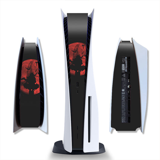 Brushed silver metal texture skin for PlayStation 5 Digital Edition console, shown from front and side views. - Image 35