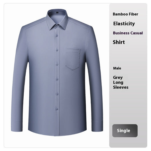 Camisa Profesional de Fibra de Bambú Blanca para Hombre - Image 8
