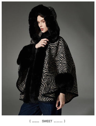 Poncho Capa Estilo Occidental con Patrón - Prenda Versátil All-Match - Image 9
