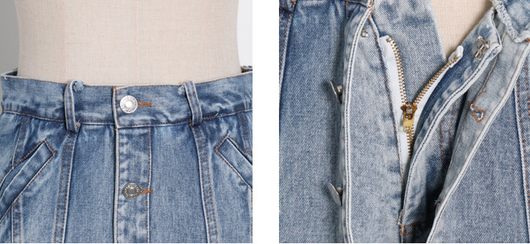 Jeans Talle Alto Monocromático con Paneles - Image 12