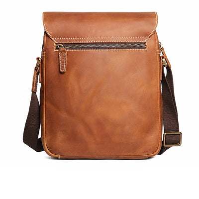 Bolso Bandolera de Cuero Genuino Hecho a Mano para Hombre - Image 2