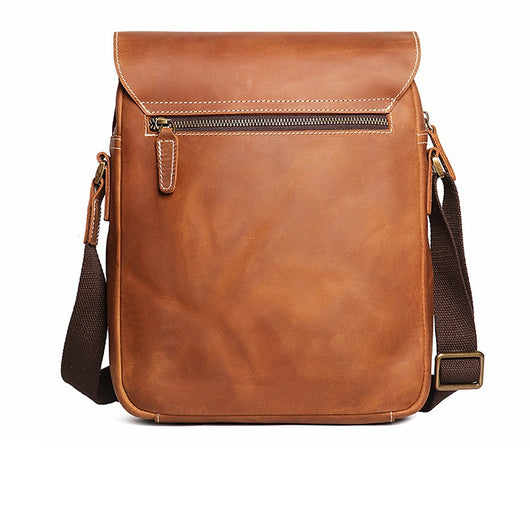 Bolso Bandolera de Cuero Genuino Hecho a Mano para Hombre - Image 2