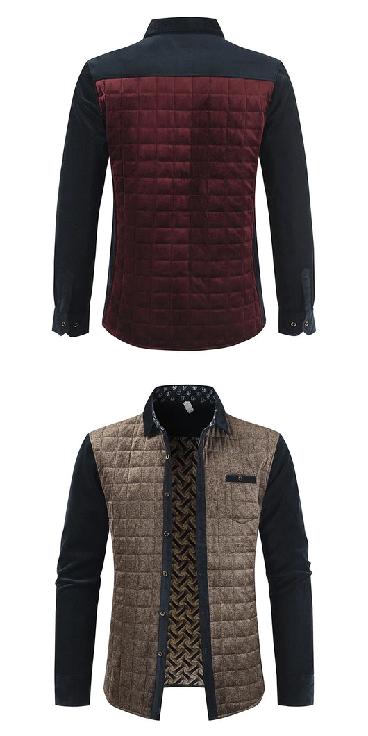 Abrigo de Cuadros en Bloques de Color para Hombre - Image 5