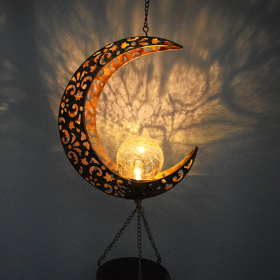 Campana de Viento Solar Luna y Sol con LED para Jardín - Image 16