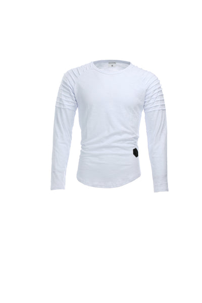 Camiseta Manga Larga Cuello Redondo Color Sólido - Image 11