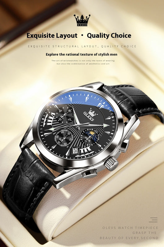 Reloj Multifunción de Cuarzo para Hombre con Calendario y Cronómetro - Image 11