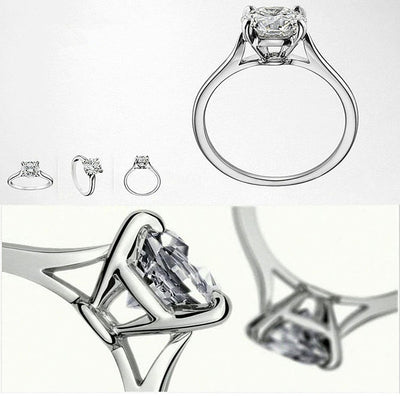 Anillo de Compromiso con Cuatro Puntas para Mujer - Image 2