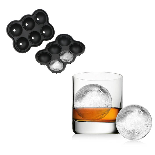Molde de Hielo Grande de Silicona - 6 Esferas Gigantes para Whisky, Cócteles y Vino - Image 2