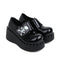 Sapatos Mary Jane Retrô Pretos Tamanho Grande - Conforto Casual para Primavera e Outono