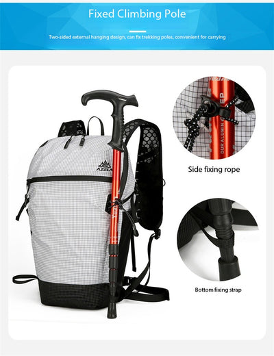 Mochila de Senderismo AZELA con Patrón Grid - Ligera y Transpirable para Trekking y Viajes - Image 16